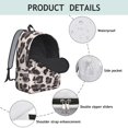 thumbnail image 4 of Leopard Print Backpack for School,Cute School Bag,Schoolbag with Adjustable Shoulder Straps & Padded Back,15.7"x11.8"x5.5", 4 of 5