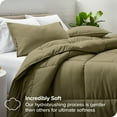 thumbnail image 2 of Bare Home Goose Down Alternative Comforter Set - 3 Piece Set - All Seasons - Oversized King, Olive, 2 of 7