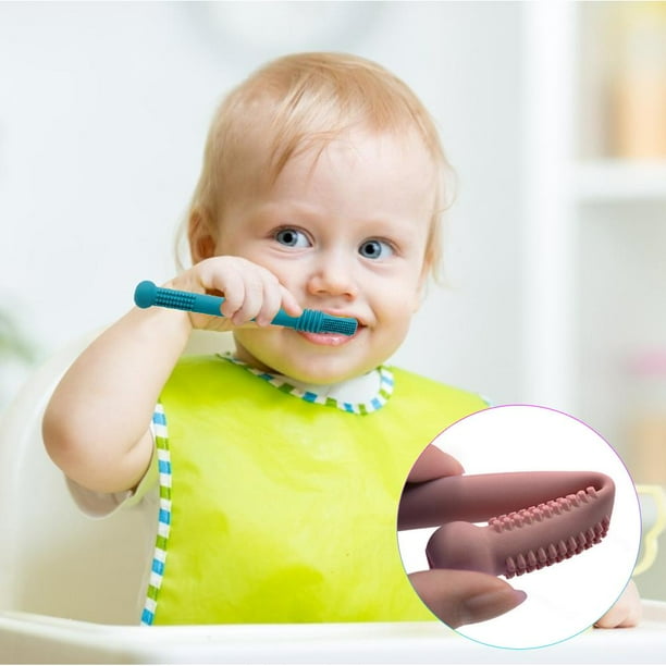 Tubos de mordedor huecos de silicona, juguetes para la dentición del bebé, juguete de paja para masticar para bebés y bebés