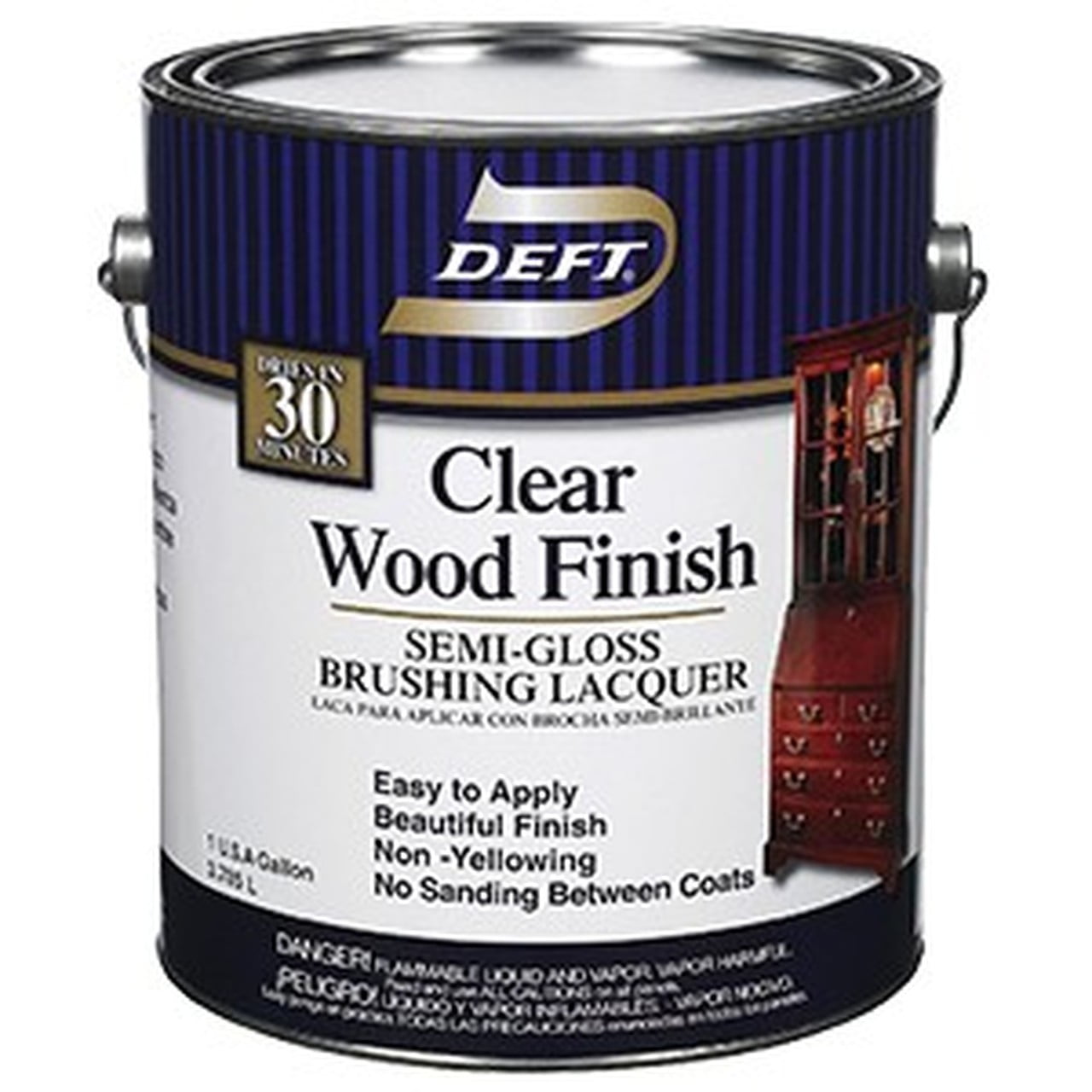 Deft® Clear Wood Finish Brushing Lacquer, SemiGloss