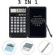thumbnail image 3 of Calculator with 6" LCD Writing Board and Pen, Basic Standard Calculator Solar Battery Dual Power, Multifunctional Desktop Calculator Portable Calculat, 3 of 5