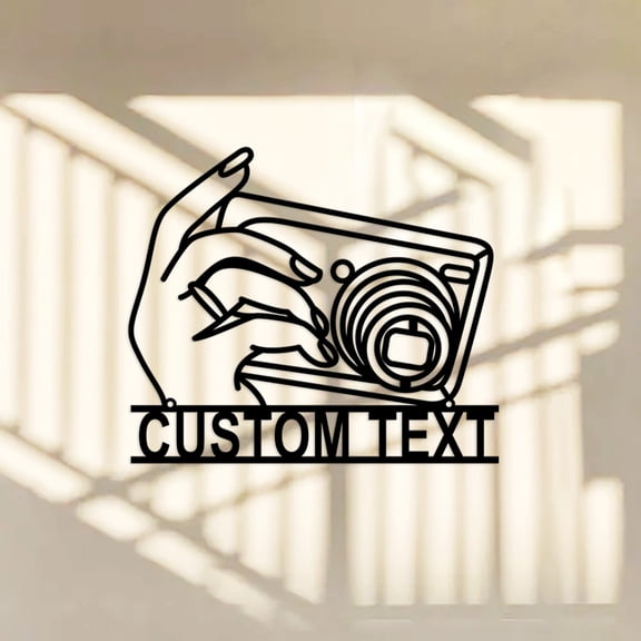Custom Personalized Camera Name Metal Wall Art, Camera Metal Home Decor, Custom Photographer Metal Sign, Photography Lovers Gift