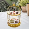 thumbnail image 6 of DOMELAY Bird Cage Cake Dessert Stand Metal Holder for Table Centerpiece Wedding Home double layer, 6 of 9