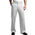 thumbnail image 2 of QHRMKOG Men Dress Pants Relaxed Fit Buton Down Straight Leg Suit Pant Solid Color Bussiness Dress Pants Fall Fashion Trousers with Pockets White L, 2 of 4
