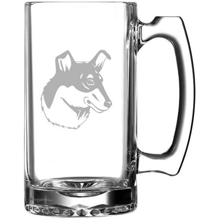 

Smooth Collie Dog Themed Etched 25oz Beer Mug