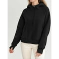 thumbnail image 5 of Weardear Half Zip Sweatshirts Cropped Hoodies Fleece Jackets Womens Quarter Zip Pullover Fall Outfits, 5 of 8
