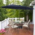 thumbnail image 4 of Costway 15FT Double-Sided Twin Patio Umbrella Sun Shade Outdoor Crank Market Base Navy, 4 of 10