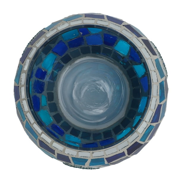 Candalos Votivos, Lentejuelas de Mosaico, Titular de color Verde Azulado, Materia de Vidrio de Estilo Europa de Océano Europa para decoración