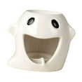 thumbnail image 2 of CoudarTitie Essential Oil Burner Ceramic Ornament,Table Centerpiece Halloween Ghost Tealight White, 2 of 9