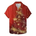 thumbnail image 2 of Elvqul Christmas Shirts for Men Casual Graphic Button up Baggy Short Sleeve Mens Shirts, 2 of 5
