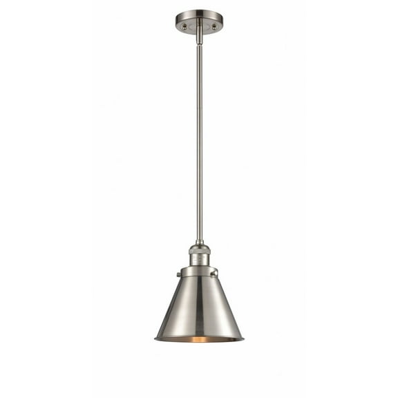 Innovations Lighting Appalachian - 1 Light 8" Stem Hung Mini Pendant Brushed Satin Nickel