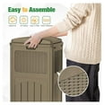 thumbnail image 2 of 30 Gallon Trash Can, Outdoor Waterproof Garbage Can with Lid - Resin Patio Waste Bin for Deck, Garden, Backyard (Brown), 2 of 7