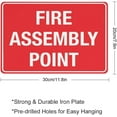 thumbnail image 2 of Fire Assembly Point Sign 12 X 8 Inch Metal Sign, Rustproof Aluminum, Multicolor, 2 of 8