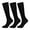 Black+Black+Black, variant on Gustave 2 Pairs Knee High Compression Socks 10-20mmHg for Men & Women Best Medical,Running,Varicose Veins,Travel (White,L/XL)
