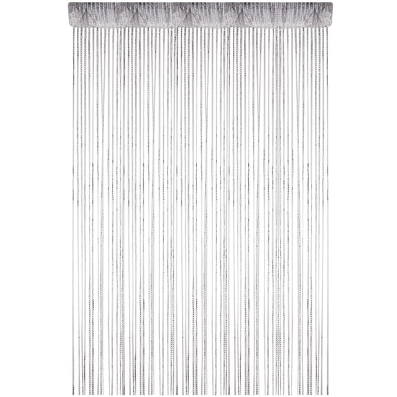 100cm X 200cm Decorative Door String Curtain Window Wall Panel Fringe Silver Ribbon Thread Fringe Home Tassel Screen Home Decor