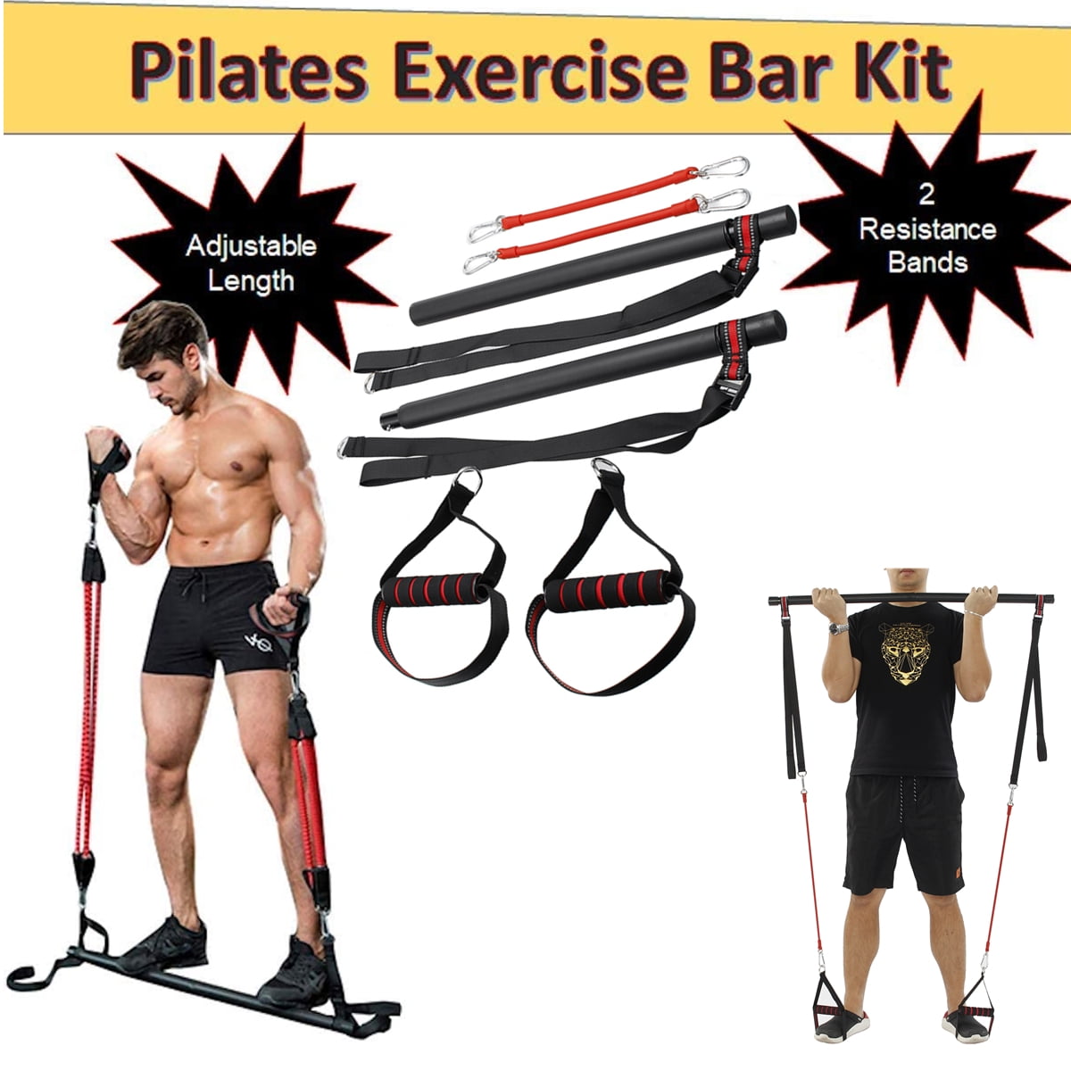 Body Trainer Portable Pilates Bar Kit, Full Body Workout