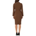 thumbnail image 3 of CONJUNTO DE TRAJE PARA MUJER INSPIRE CHIC 2 PIEZAS Blazer con Ribete de Tweed y Falda L Marrón, 3 of 6