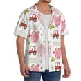 thumbnail image 2 of Fotbe a cow and a pig Print Short Sleeve Button Down Shirts for Men Casual Summer Beach Wrinkle Free Shirt-X-Large, 2 of 5