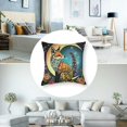 thumbnail image 5 of Moonlit Fox Cushion Cover Woodland Animal Pillow Cover for Sofa Kids Adults Colorful Roses Pillowcase, 5 of 7