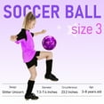 thumbnail image 4 of PLAYZAP Size 3 Soccer Ball with Pump, Toddler Soccer Ball for Kids 3-8 Years Old - Indoor Outdoor Sports Ball Toys Girls Boys - Purple Unicorn, 4 of 9