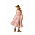 thumbnail image 6 of Arshiner Girl's Sundresses Summer Boho Strap Tiered Cami Maxi Dresses with Pockets, 6 of 9