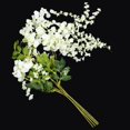 thumbnail image 4 of Vidrio de glicina de seda artificial, flor colgante de ratán para decoración de bodas, 6 piezas (blanco), 4 of 5