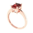 thumbnail image 2 of 1.75 ct Radiant Cut Natural Garnet Solitaire Engagement Ring for Women in 18K Rose Gold, 2 of 5