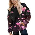 thumbnail image 2 of Sudaderas con capucha CUHK para niñas, sudadera con capucha estampada, cuello redondo, manga larga, para uso diario, ropa de abrigo informal, sudadera con capucha, blusa de poliéster para niños, 2 of 6