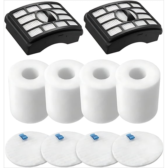 Vacuum Filters Replacement for Shark Rotator Professional Lift-Away NV500 NV501 NV502 NV503 NV505 NV510 NV520 NV552 ZU780 ZU782 ZU785 UV560, 2 Post 4 Foam&Felt Filters, Part XFF500 & XHF500