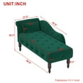 thumbnail image 7 of Holaki 60.6" Velvet Chaise Lounge Buttons Tufted Nailhead Trimmed Solid Wood Legs with 1 Pillow,Green, 7 of 7