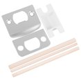 thumbnail image 3 of 1 Set of Deadbolt Reinforcement Plate Guide Plates Stainless Steel Door Guide Plates for Wood Door, 3 of 8