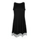 thumbnail image 2 of Mujeres Casual Encaje Hem Sleeveless Party Cocktail Dres L Negro Sunnimix Mini vestido sin mangas, 2 of 8