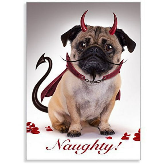 Puggo Pugs Art Collection, Naughty Puggo - Officially Licensed Pug Heavy Duty Magnet - 2.5" x 3.5"