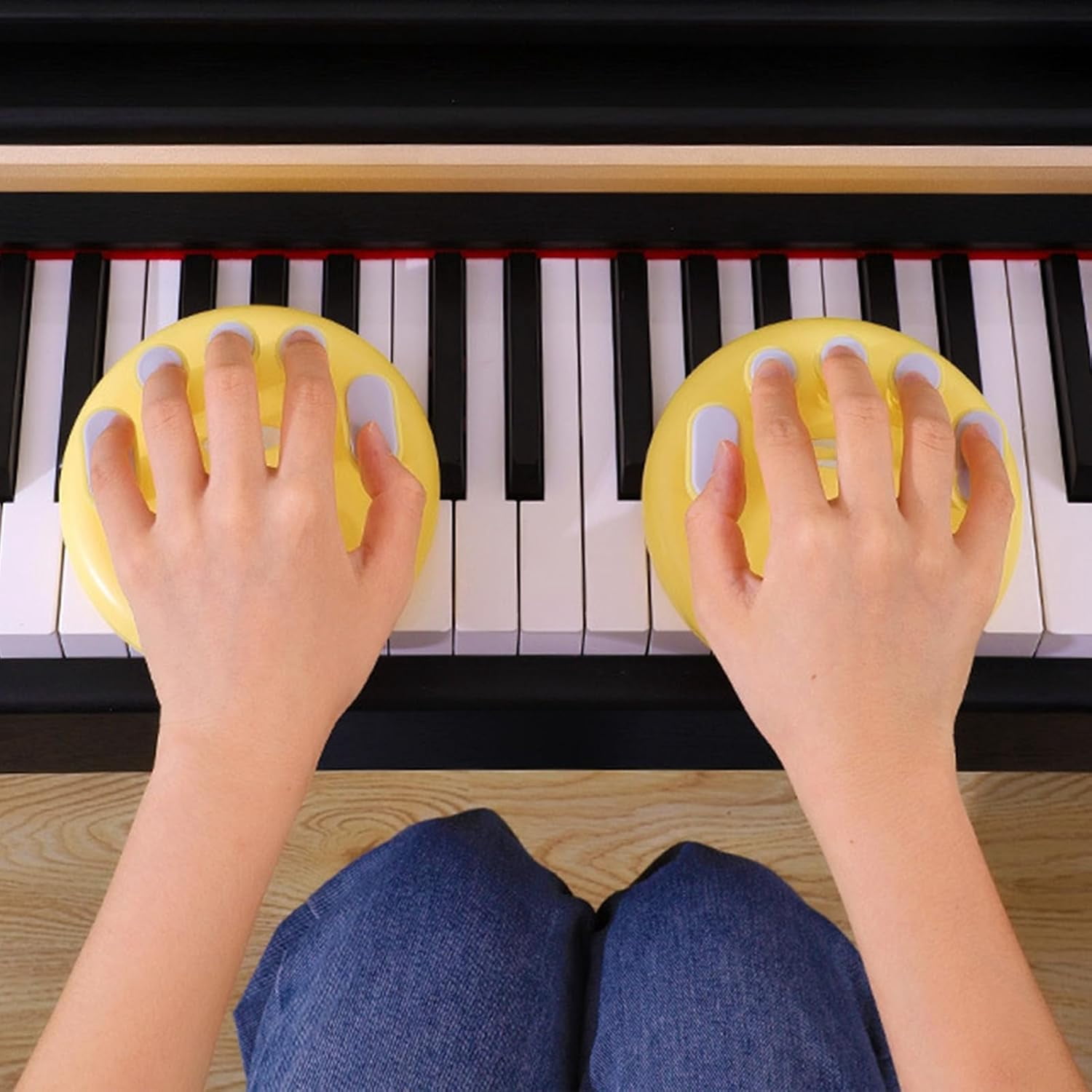 Guitar Finger Strengthener ABS - Hand Grip Trainer for Piano & Keyboard Practice, Portable Finger Exerciser for Adult Music Lessons