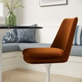 thumbnail image 2 of Modway Lippa Chaise de Salle à Manger Pivotante en Velours de Performance, Blanc Rouille, 2 of 10