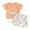 Orange, variant on Bagilaanoe 2pcs Newborn Baby Boy Girl Shorts Set Short Sleeve Print T Shirt Tops + Shorts 3M 6M 9M 12M Infant Casual Summer Clothes