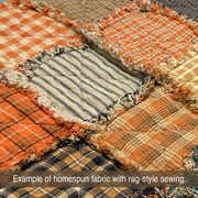 JCS Primitive Black Ticking Stripe Farmhouse Homespun Cotton Fabric Sold by the Yard