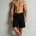 thumbnail image 3 of MHOSTAFH Men's Denim Short Loose Fit Casual Straight Leg Beach Shorts for Men Baggy Summer Golf Dree Shorts with Pocket, 3 of 6