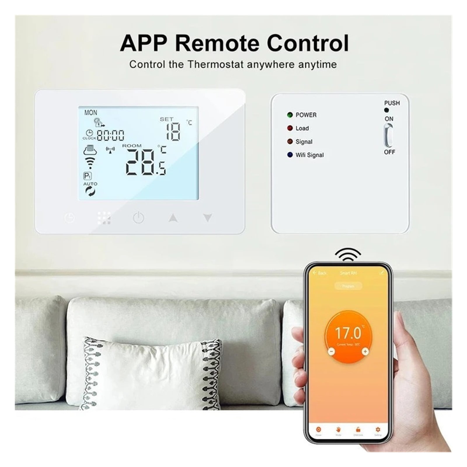 Smart Thermostat Wall-Hung Underfloor Gas Boiler Water Electric Heating Temperature Controller