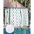 thumbnail image 7 of Outdoor Curtains for Patio Teal Grey and Black Geometric Striped Waterproof Privacy Outside Curtains with 2 Tiebacks Grommet Top Pergola Curtains for Porch Cabana Gazebo 1 Panel, 54x95 inch, 7 of 7