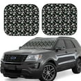 thumbnail image 2 of Picia Daisies Flowers 2 Piece Car Windshield Sun Shade Foldable | Foldable Sun Shield for Front Window Blocks UV Rays and Keeps Your Vehicle Cool-Small, 2 of 7
