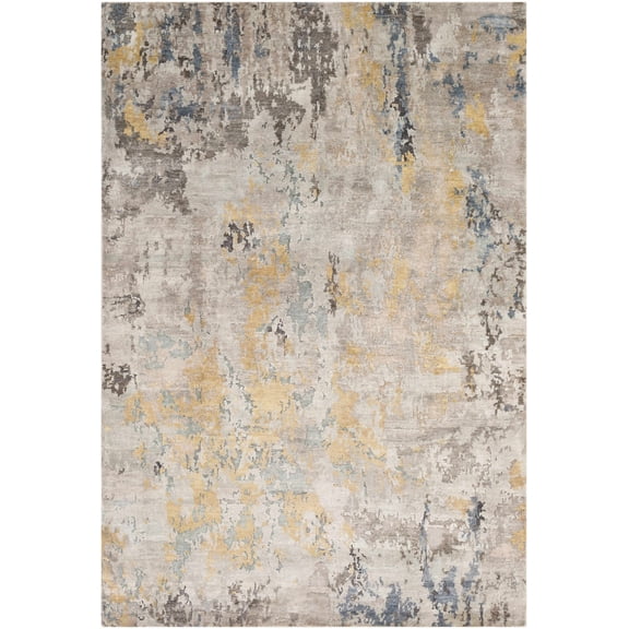 BoutiqueRugs Follansbee Contemporary Area Rug - Beige, Charcoal, Gray - 2' x 3'