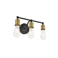 thumbnail image 6 of Serif 3 light brass and black Wall Sconce, 6 of 9
