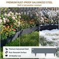 thumbnail image 4 of Heavy Duty Galvanized Steel Landscape Edging – 8-Pack 39x8.15in Weather-Resistant Bendable Metal Garden Edging with Shark Spikes & Stakes, Ideal for Flower Beds, Yards, Pathways, 4 of 8