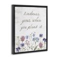 thumbnail image 2 of Stupell Industries Farmhouse Kindness Grows Blooming Florals Rustic Grain Pattern Black Floating Frame Canvas Art, 17 x 21, by Lettered and Lined, 2 of 7