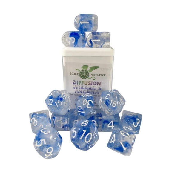 Role 4 Initiative Diffusion Poly Set - Wizards Arcana w/Numbers (15)