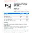 thumbnail image 2 of Front Control Arm and Ball Joint Kit - Compatible with 2001 - 2006 Dodge Stratus Sedan 2002 2003 2004 2005, 2 of 2