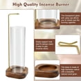 thumbnail image 2 of Incense Holder for Sticks, Insence-Stick Holder with Removable Glass Ash Catcher No Mess Incense Holder for Yoga Relaxation, Home Decor, 2 of 8