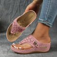 thumbnail image 6 of IUJSOY Womens Sandals Slippers Flip Flops for Women Orthopedic Wedge Sandals Boho Slip on Shoes, 6 of 6
