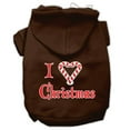 thumbnail image 6 of Christmas Pet Dog  Cat Hoodie Screen Printed, "I Heart Christmas", 6 of 10
